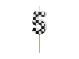 Świeczka urodzinowa Partydeco Cyferka 5, 5.5 cm, mix (SCU7-5) Partydeco