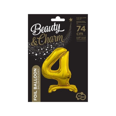 Balon gumowy Godan Beauty&Charm cyfra stojąca złota złota (BC-ASZ4) Godan