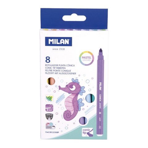 Flamaster Milan pastel 8 kol. (0612308P) Milan Flamaster Milan pastel 8 kol. (0612308P) Milan