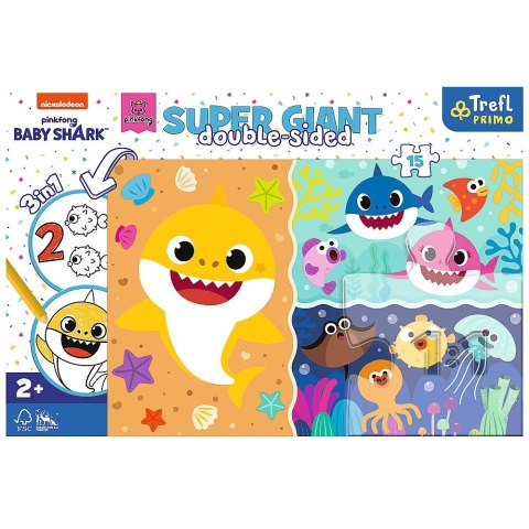 Puzzle Trefl Baby Shark Gigant Mały rekin 15 el. (42004) Trefl Puzzle Trefl Baby Shark Gigant Mały rekin 15 el. (42004) Trefl
