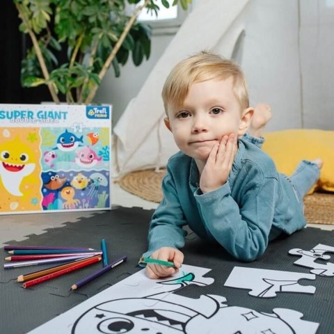 Puzzle Trefl Baby Shark Gigant Mały rekin 15 el. (42004) Trefl Puzzle Trefl Baby Shark Gigant Mały rekin 15 el. (42004) Trefl