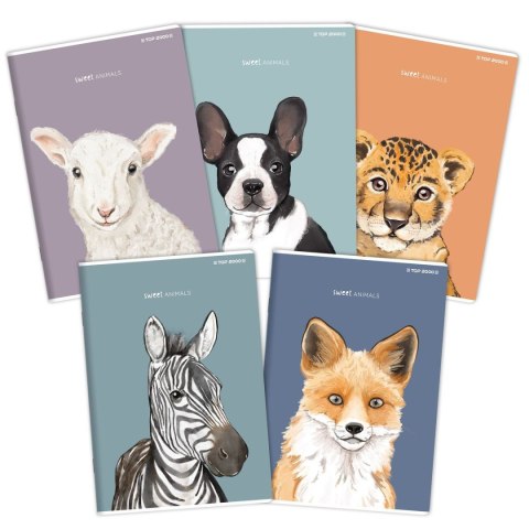Zeszyt Top 2000 SWEET ANIMAL 400169465 A5 60k. 70g linia Top 2000 Zeszyt Top 2000 SWEET ANIMAL 400169465 A5 60k. 70g linia Top 2000