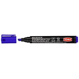 Marker permanentny Toma niebieski 1,0-5,0mm ścięta końcówka Toma