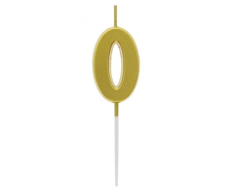 Świeczka urodzinowa Godan piker B&C cyferka 0, metaliczna złota, 9.5x2.3 cm (BH-SPZ0) Godan Świeczka urodzinowa Godan piker B&C cyferka 0, metaliczna złota, 9.5x2.3 cm (BH-SPZ0) Godan