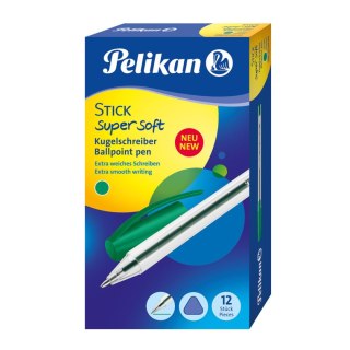 Długopis Pelikan super soft Stick 601481 zielony 1,0mm (100436018) Pelikan