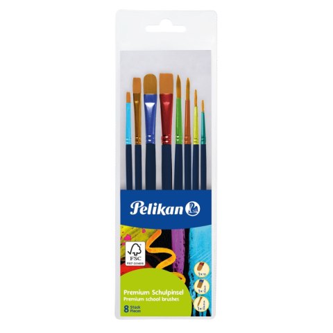 Pędzel Pelikan różne rodzaje 8 szt 701181 (300008240) Pelikan Pędzel Pelikan różne rodzaje 8 szt 701181 (300008240) Pelikan