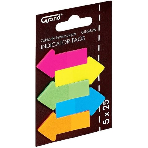Zakładki indeksujące Grand Strzałki 125k [mm:] 45x23 (GR-255W) Grand