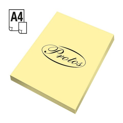 Papier kolorowy Protos A4 żółty jasny 80g Protos Papier kolorowy Protos A4 żółty jasny 80g Protos