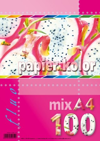 Papier kolorowy Kreska fluo A4 mix 80g Kreska