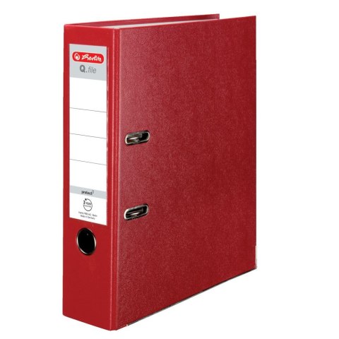 Segregator dźwigniowy Herlitz Q. file Standard 0011167426 A4 80mm czerwony (300003085) Herlitz