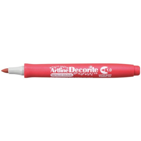 Marker permanentny Artline metaliczny decorite, czerwony 1,0mm pędzelek końcówka (AR-033 2 8) Artline