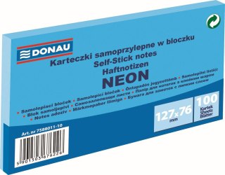 Notes samoprzylepny Donau Neon niebieski 100k [mm:] 127x76 (7588011-10) Donau