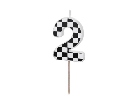 Świeczka urodzinowa Partydeco Cyferka 2, 5.5 cm, mix (SCU7-2) Partydeco Świeczka urodzinowa Partydeco Cyferka 2, 5.5 cm, mix (SCU7-2) Partydeco
