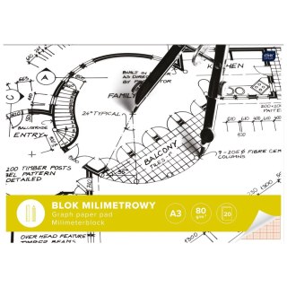 Blok milimetrowy Interdruk A3 20k (BLMIA3) Interdruk