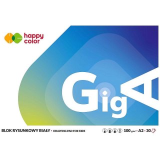 Blok rysunkowy Happy Color A2 biały 100g 30k (HA 3710 4060-00) Happy Color