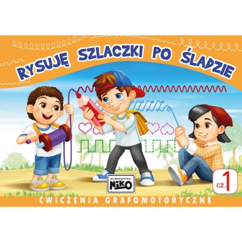 Książeczka edukacyjna Niko Rysuję szlaczki po śladzie. Ćwiczenia grafomotoryczne cz. 1 Niko Książeczka edukacyjna Niko Rysuję szlaczki po śladzie. Ćwiczenia grafomotoryczne cz. 1 Niko