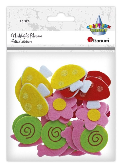 Naklejka (nalepka) Titanum Craft-Fun Series kwiatki, grzybki, ślimaki (DF008) Titanum