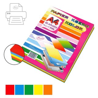 Papier kolorowy Protos A4 mix 160g Protos