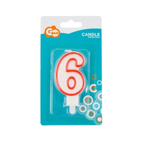 Świeczka urodzinowa Godan CYFERKA (NO200R/6) Godan Świeczka urodzinowa Godan CYFERKA (NO200R/6) Godan