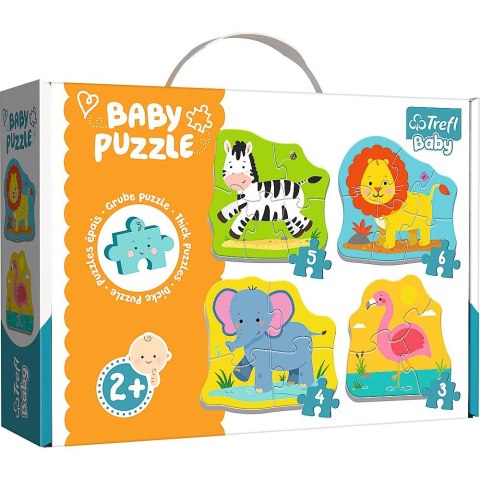 Puzzle Trefl puzzle baby classic zwierzatka na safari 18 el. (36073) Trefl Puzzle Trefl puzzle baby classic zwierzatka na safari 18 el. (36073) Trefl