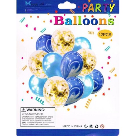 Balon gumowy Antella zestaw balonów mix kolor 12szt. mix 300mm (BCF-396) Antella