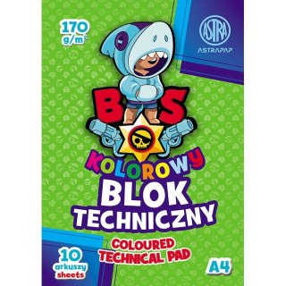 Blok techniczny Astrapap BS&UNICORN A4 mix 170g 10k (106020016) Astrapap