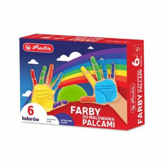 Farba do malowania palcami Herlitz 9575648 40ml 6 kolor. (300022811) Herlitz