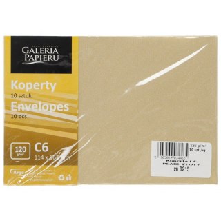 Koperta Galeria Papieru Millenium C6 złota (280215) 10 sztuk Galeria Papieru