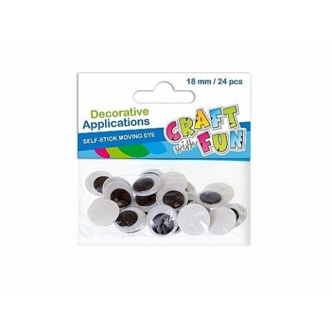 Oczka Craft with Fun samoprzylepne 18mm 24 szt (386915) Craft with Fun Oczka Craft with Fun samoprzylepne 18mm 24 szt (386915) Craft with Fun