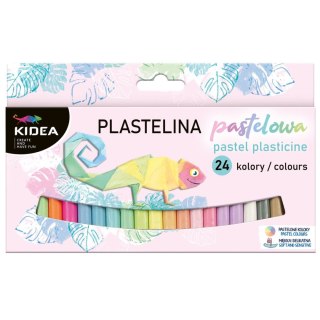 Plastelina Kidea 24 kol. Pastelowa mix 200g (PP24KA) Kidea