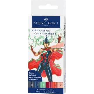 Flamaster Faber Castell Pitt Arist DO RYSOWANIA KOMIKSÓW 6 kol. (267196 FC) Faber Castell