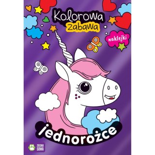 Książeczka edukacyjna Zielona Sowa Kolorowa zabawa Jednorożce Zielona Sowa