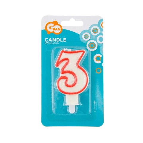Świeczka urodzinowa Godan CYFERKA (NO200R/3) Godan Świeczka urodzinowa Godan CYFERKA (NO200R/3) Godan