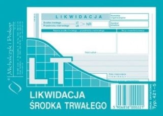 Druk offsetowy Michalczyk i Prokop likwidacja środka trwałego A6 40k. (421-5) Michalczyk i Prokop