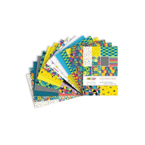 Zeszyt papierów kolorowych Happy Color Z motywami geometrycznymi (HA 3808 2030-E) Happy Color Zeszyt papierów kolorowych Happy Color Z motywami geometrycznymi (HA 3808 2030-E) Happy Color
