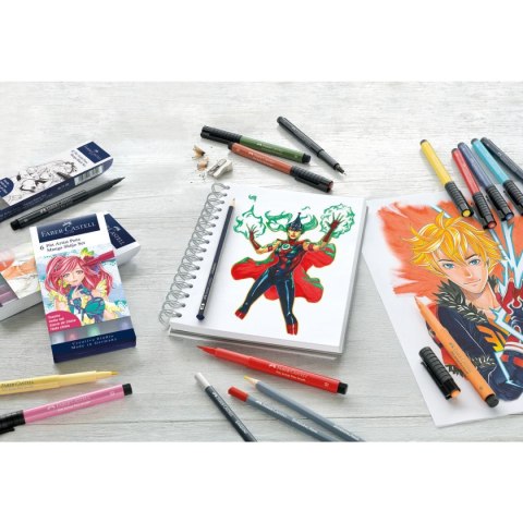 Flamaster Faber Castell Pitt Arist Manga 4 szt (167132 FC) Faber Castell