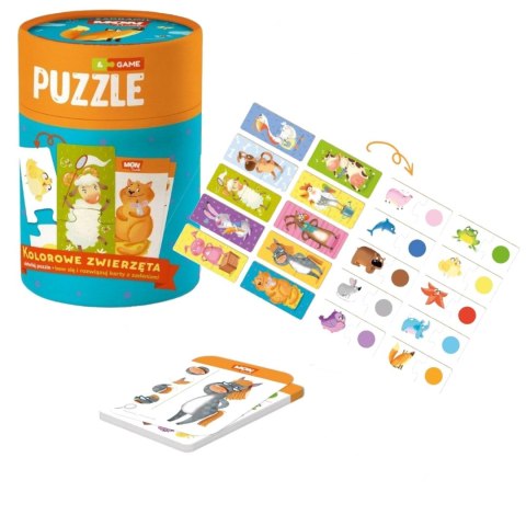 Puzzle Dodo Kolorowe zwierzęta dwustronne 10x2 el. (MON200100) Dodo Puzzle Dodo Kolorowe zwierzęta dwustronne 10x2 el. (MON200100) Dodo