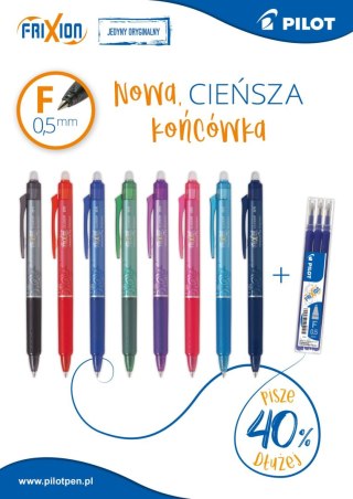 Wkład do pióra kulkowego Pilot Frixion Clicer, czerwony 0,5mm Pilot