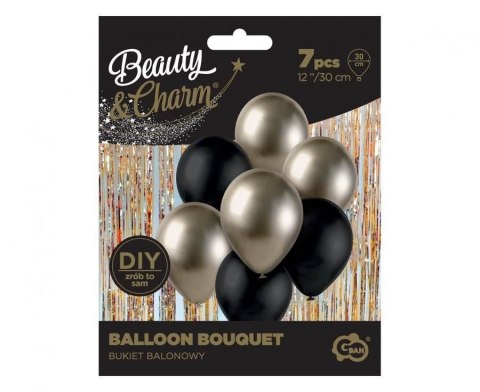 Balon gumowy Godan Bukiet balonowy B&C prosecco-czarny, 7 szt. czarny 300mm 12cal (BB-PRC7) Godan Balon gumowy Godan Bukiet balonowy B&C prosecco-czarny, 7 szt. czarny 300mm 12cal (BB-PRC7) Godan