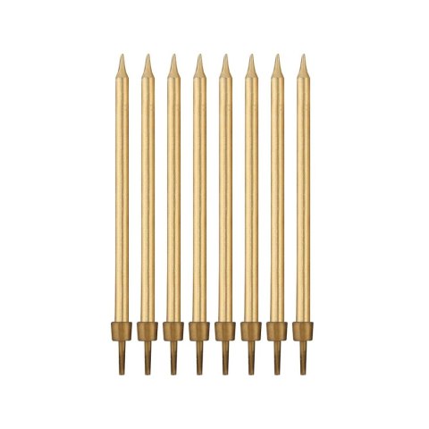 Świeczka urodzinowa Godan złote z podstawkami 10 cm/ 8 sztuk (PF-SUZL) Godan Świeczka urodzinowa Godan złote z podstawkami 10 cm/ 8 sztuk (PF-SUZL) Godan