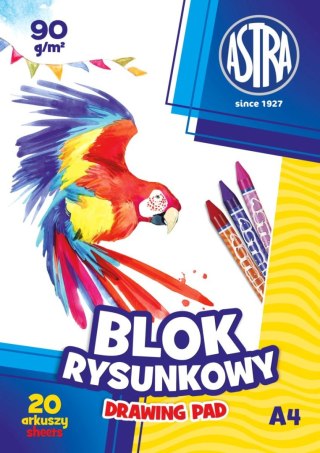 Blok rysunkowy Astra A4 biały 90g 20k (106119001) Astra