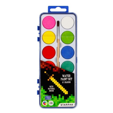 Farby akwarelowe Starpak Pixel kolor: mix 12 kolor. (489994) Starpak