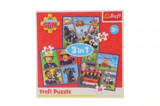 Puzzle Trefl Strażak Sam 3w1 el. (34868) Trefl
