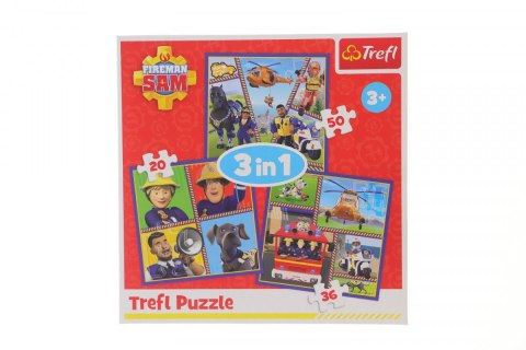 Puzzle Trefl Strażak Sam 3w1 el. (34868) Trefl Puzzle Trefl Strażak Sam 3w1 el. (34868) Trefl