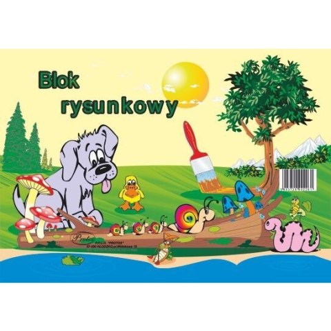 Blok rysunkowy Protos A4 biały 80g 19k [mm:] 210x297 Protos