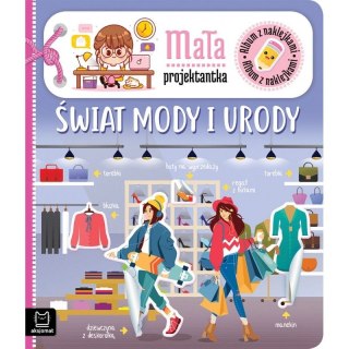 Książeczka edukacyjna Aksjomat Album z naklejkami. Mała projektantka. Świat mody i urody Aksjomat