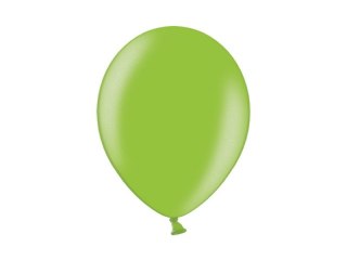 Balon gumowy Partydeco metalizowany 100 szt limonkowy 270mm 12cal (12M-083) Partydeco