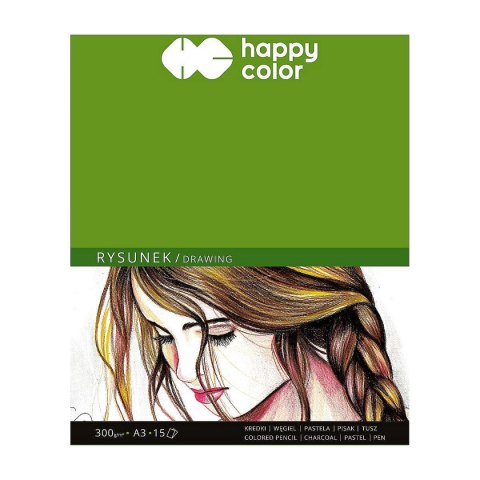 Blok rysunkowy Happy Color A3 biały 300g 15k (HA 3730 3040-A15) Happy Color