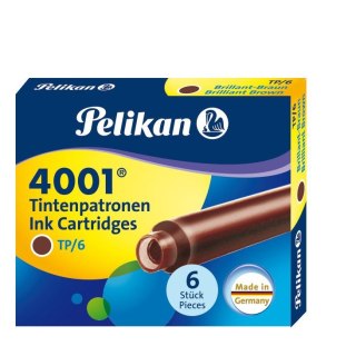 Naboje krótkie Pelikan TP/6 brązowe 311928 brązowy (100435996) Pelikan