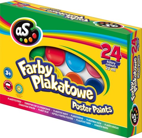 Farby plakatowe As kolor: mix 20ml 24 kolor. (301219005) As Farby plakatowe As kolor: mix 20ml 24 kolor. (301219005) As